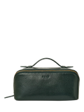 OSPREY LONDON Jet Set Leather Wash Bag, Forest