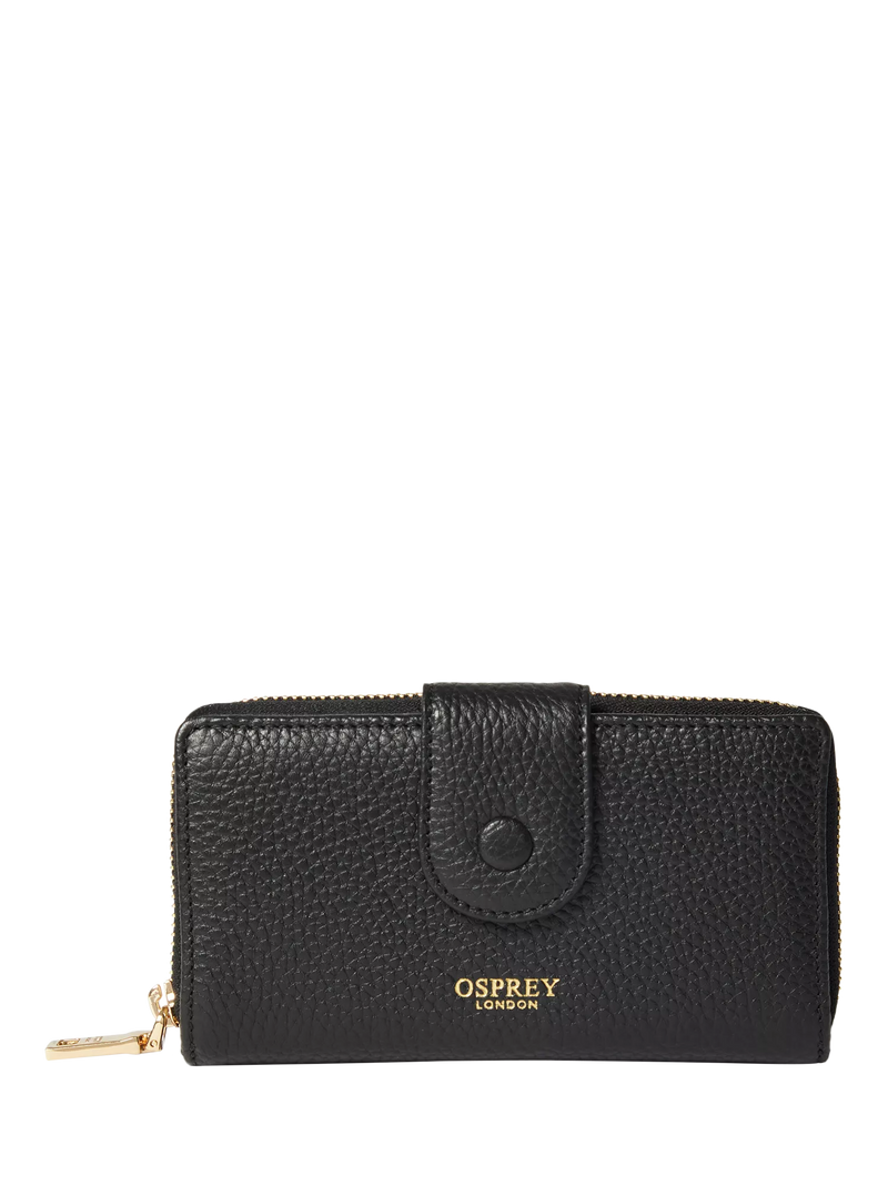 Osprey London medium leather popper purse - British product