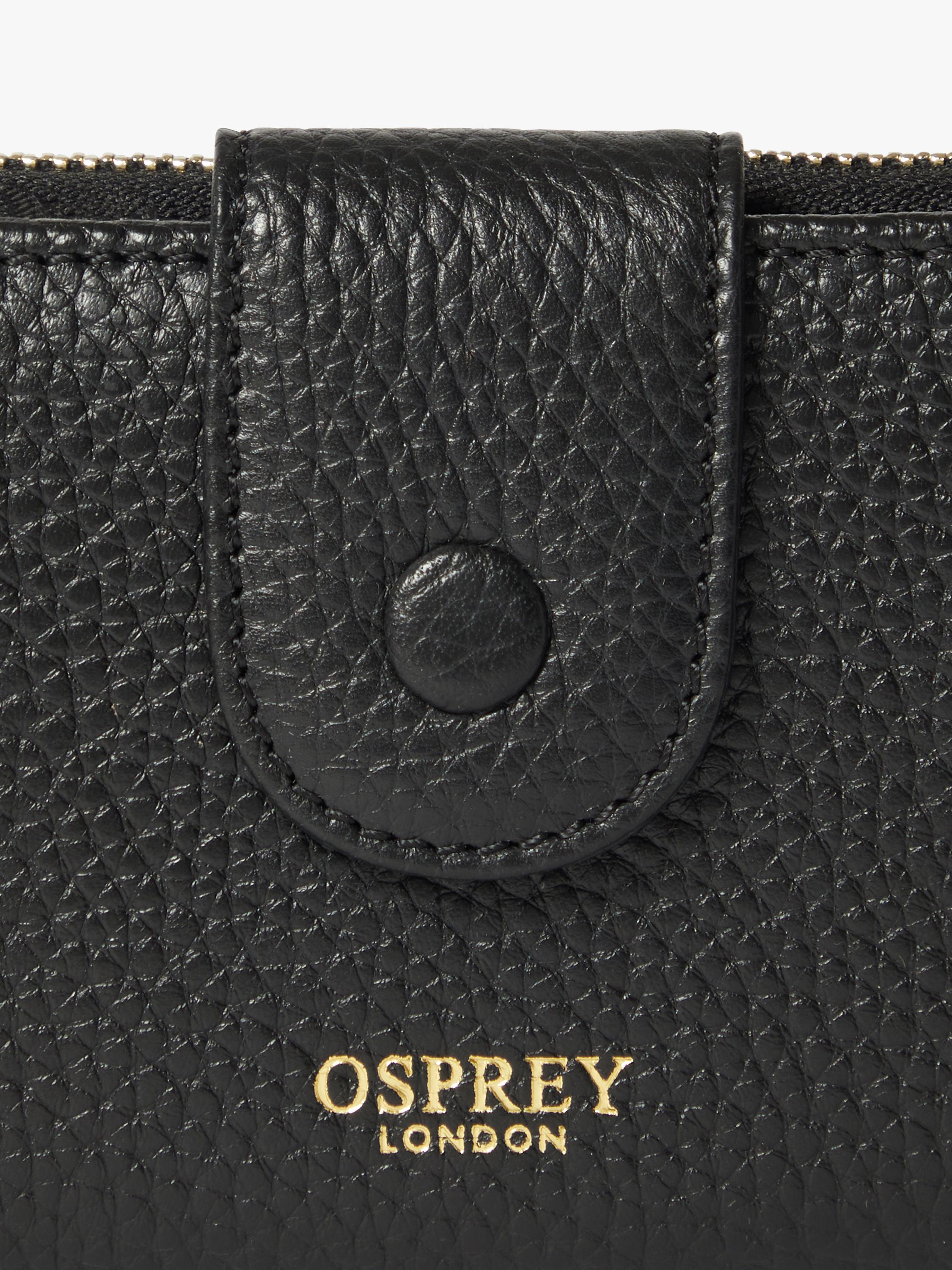 Osprey London medium leather popper purse - British product