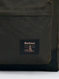 Barbour Field Waxed Cotton Backpack in Olive/Black (British brand)