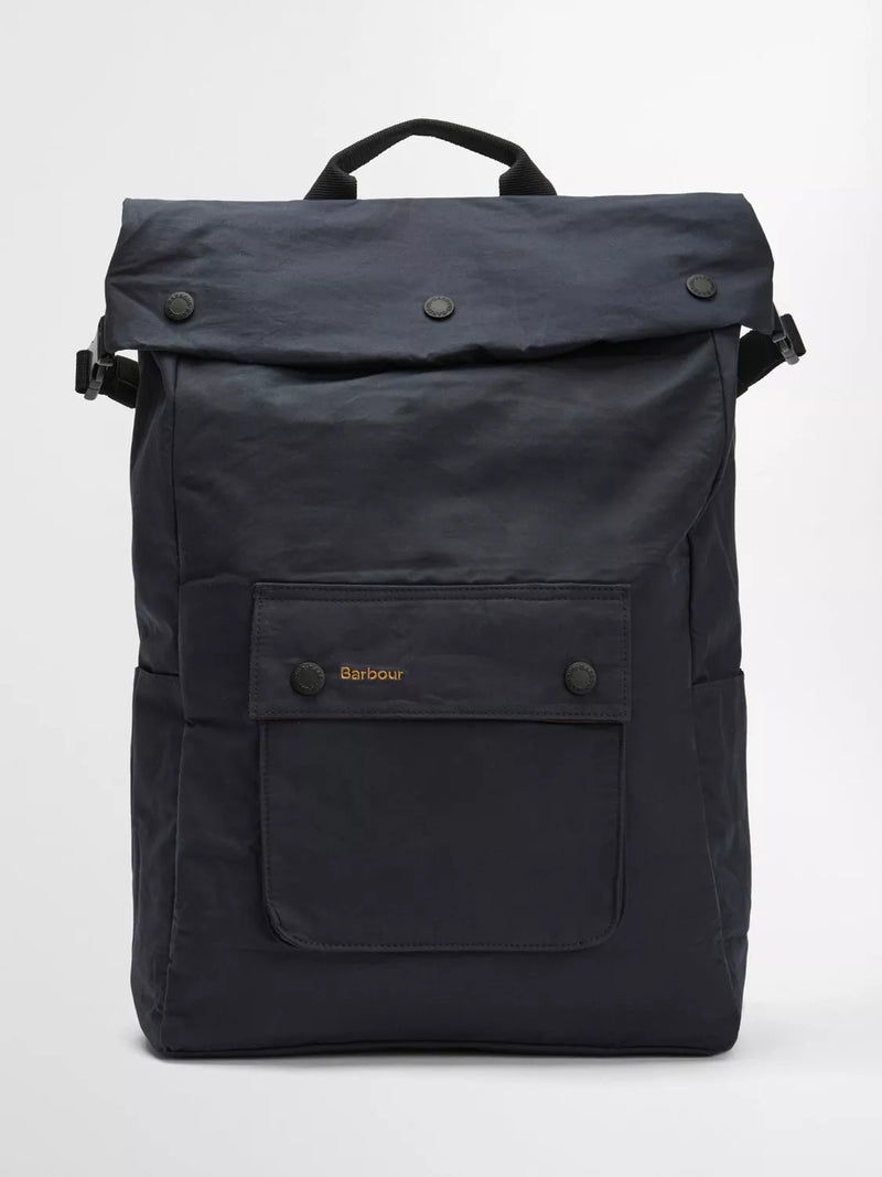 Barbour Transport Fold Over Backpack Black - British product