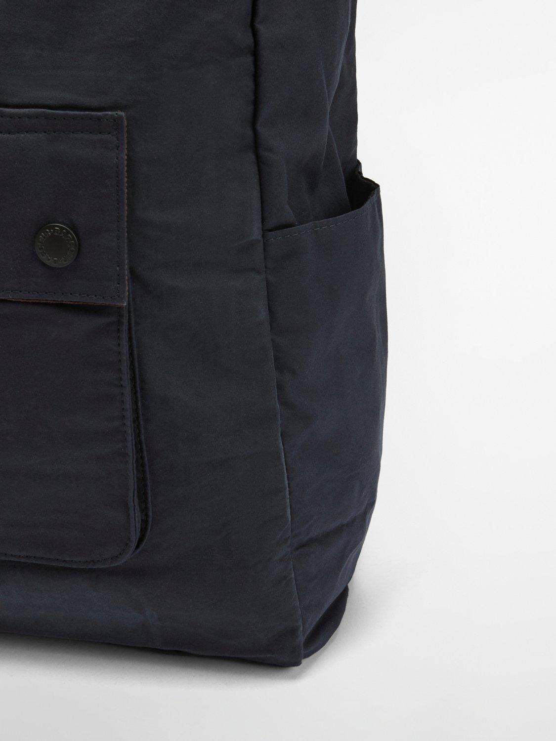 Barbour Transport Fold Over Backpack Black - British product