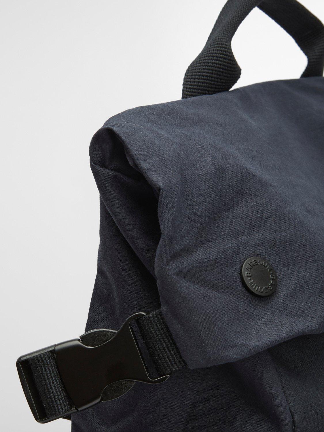 Barbour Transport Fold Over Backpack Black - British product