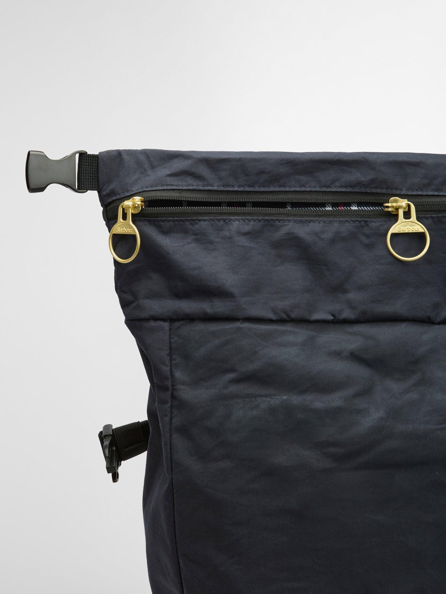 Barbour Transport Fold Over Backpack Black - British product