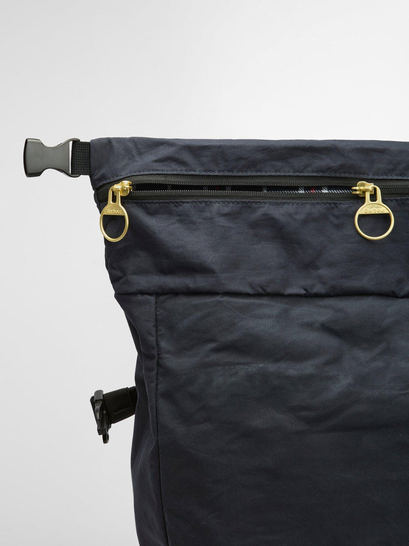 Barbour Transport Fold Over Backpack Black - British product