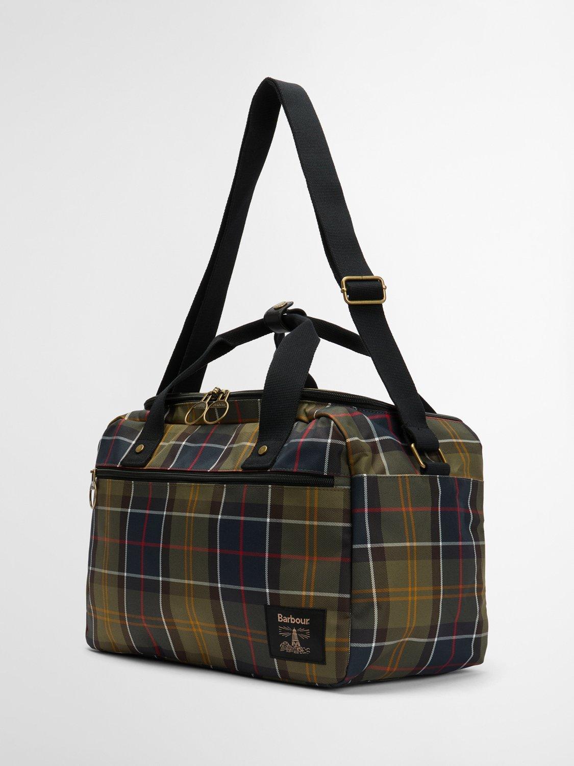 Barbour Torridon tartan flight bag cabin size - British product