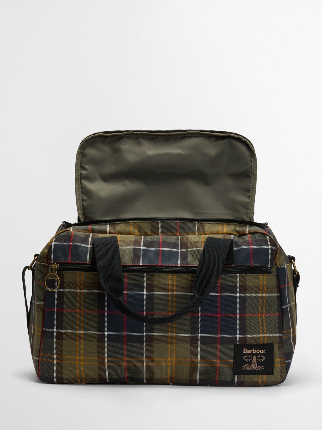 Barbour Torridon tartan flight bag cabin size - British product