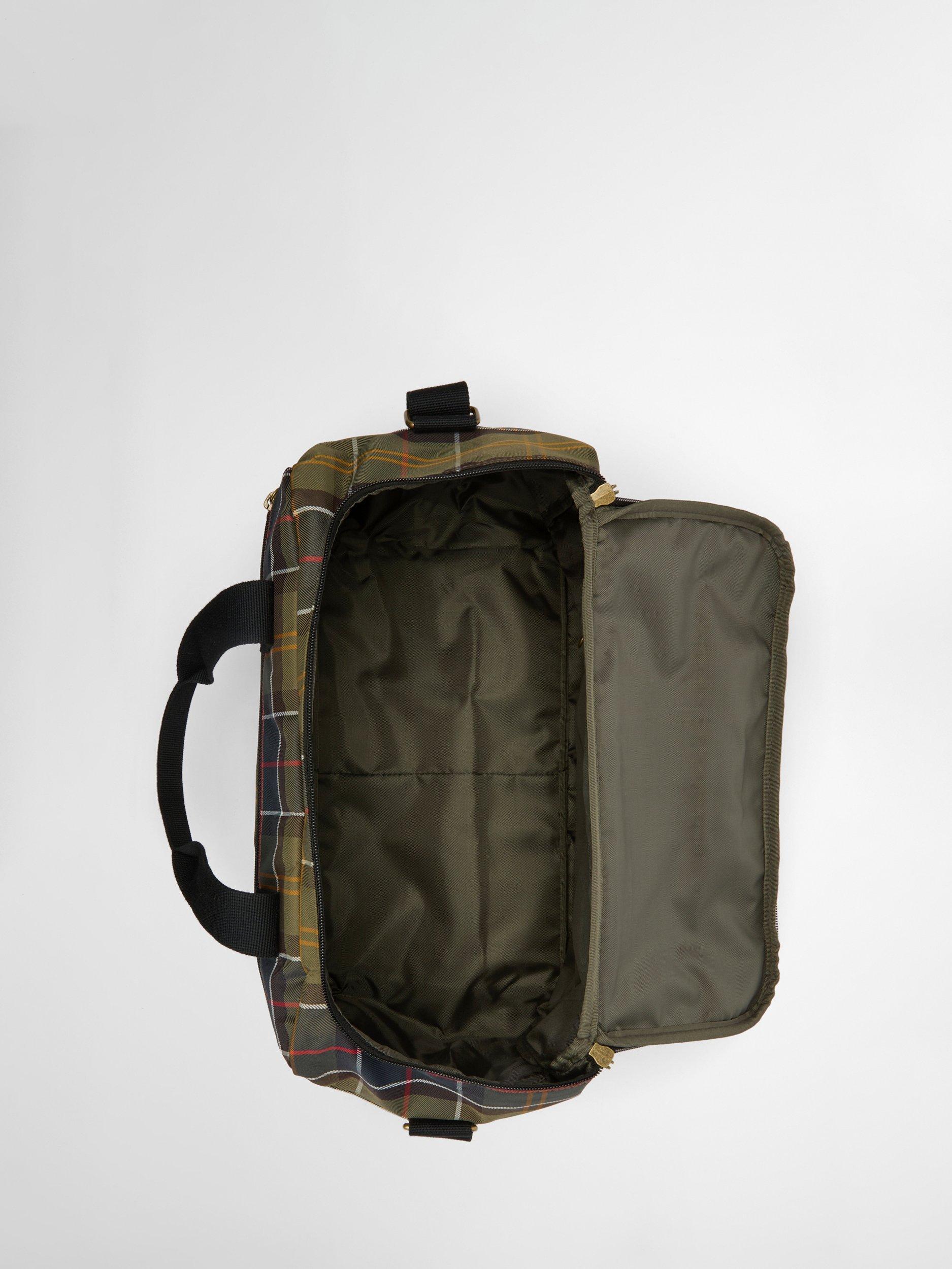 Barbour Torridon tartan flight bag cabin size - British product