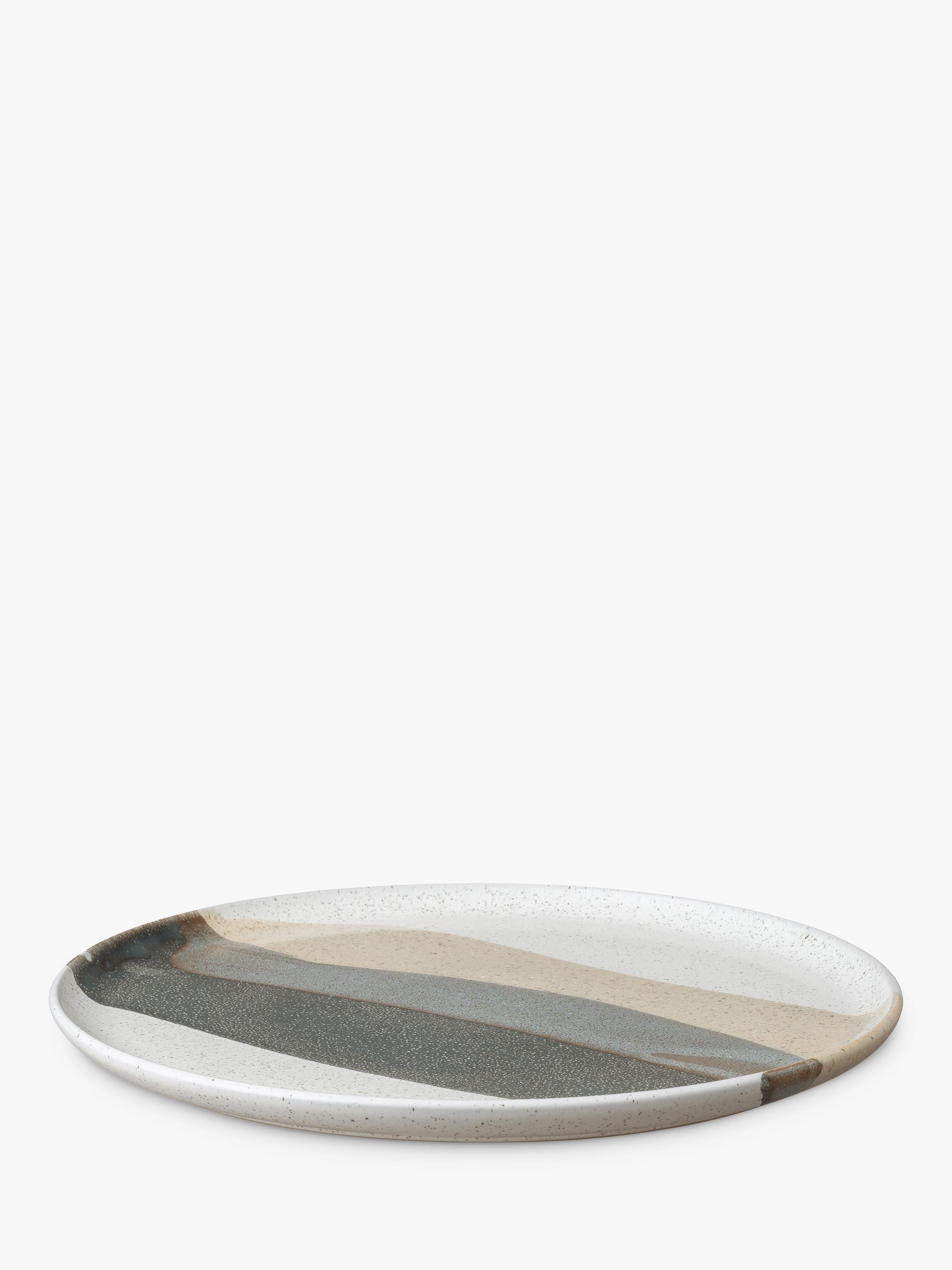 Denby Grain Accent stoneware serving platter 31cm - British product