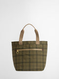 Barbour transport carry-all tote bag in Dusky Green Tartan (British brand)