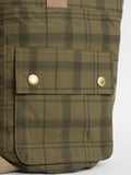 Barbour transport carry-all tote bag in Dusky Green Tartan (British brand)