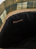 Barbour transport carry-all tote bag in Dusky Green Tartan (British brand)