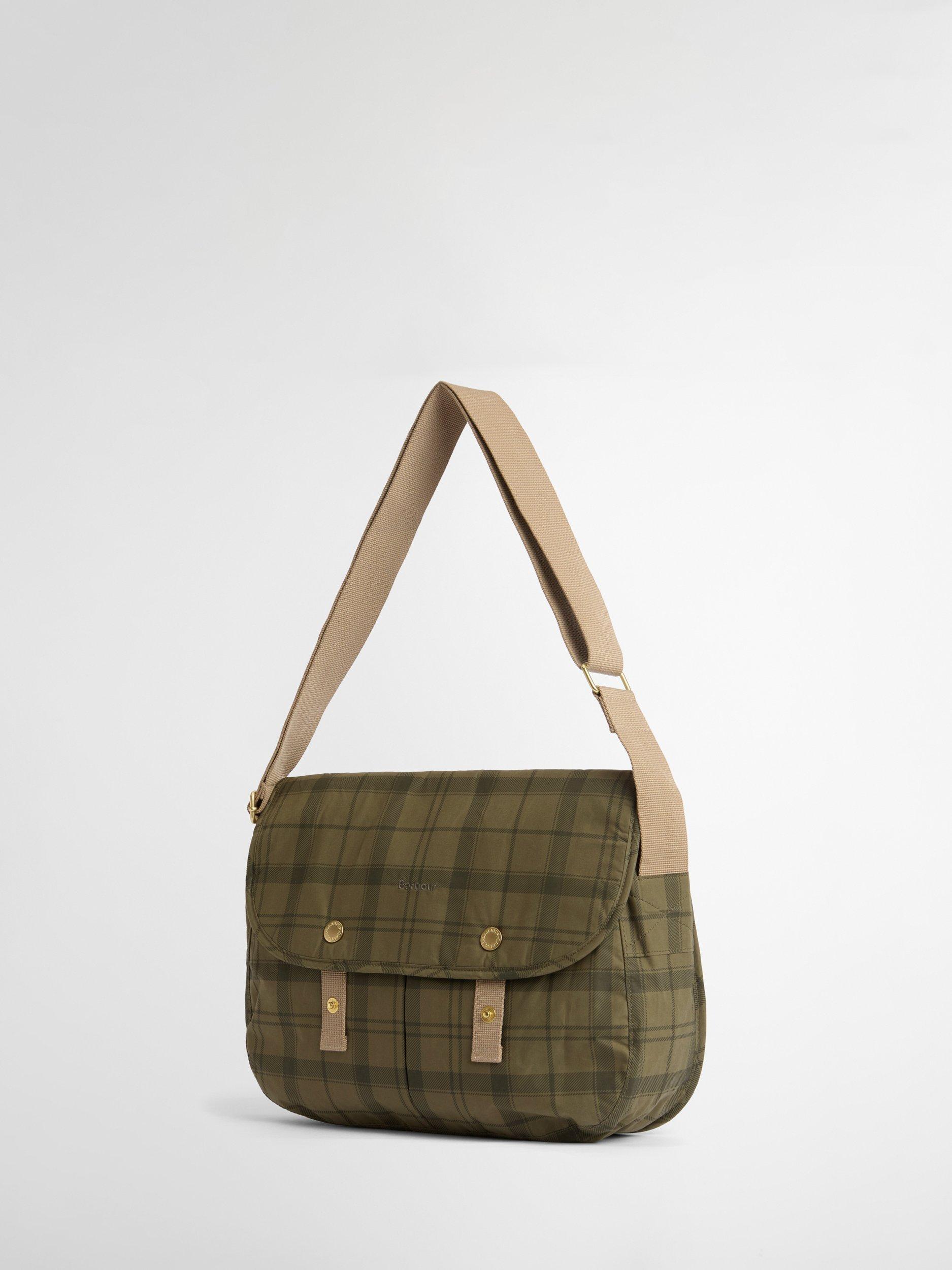 Barbour crossbody bag Dusky Green Tartan (British brand)