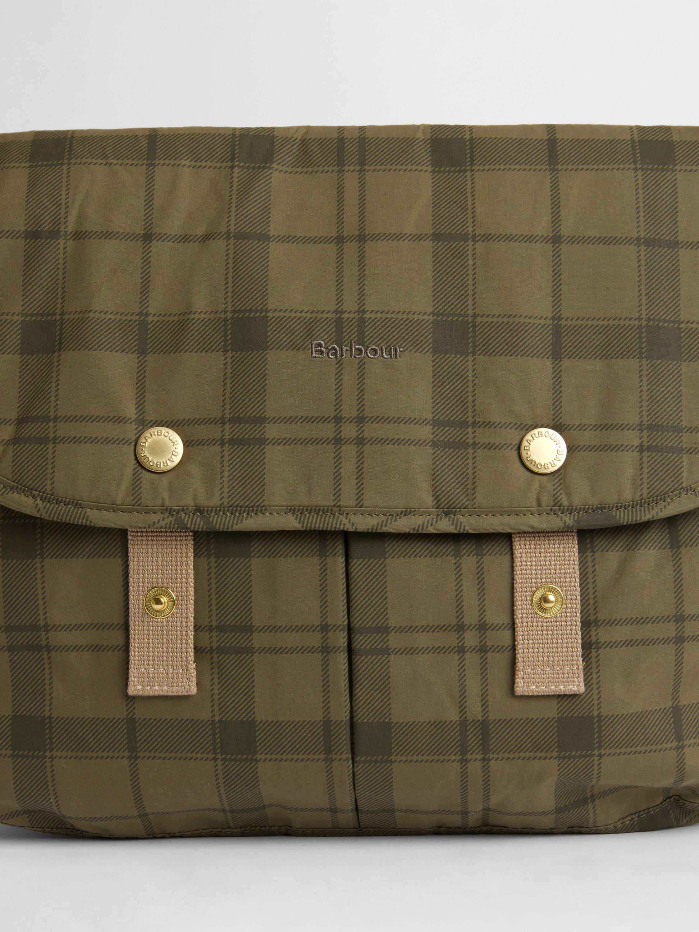 Barbour crossbody bag Dusky Green Tartan (British brand)