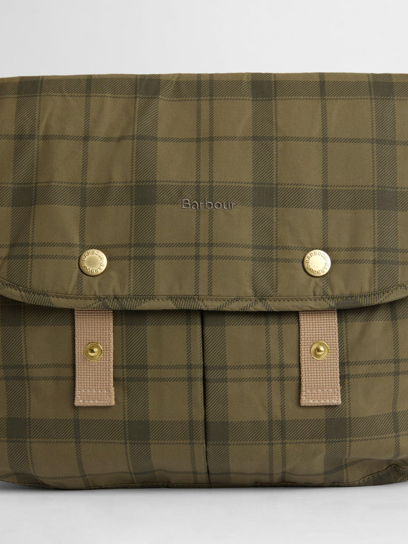 Barbour crossbody bag Dusky Green Tartan (British brand)