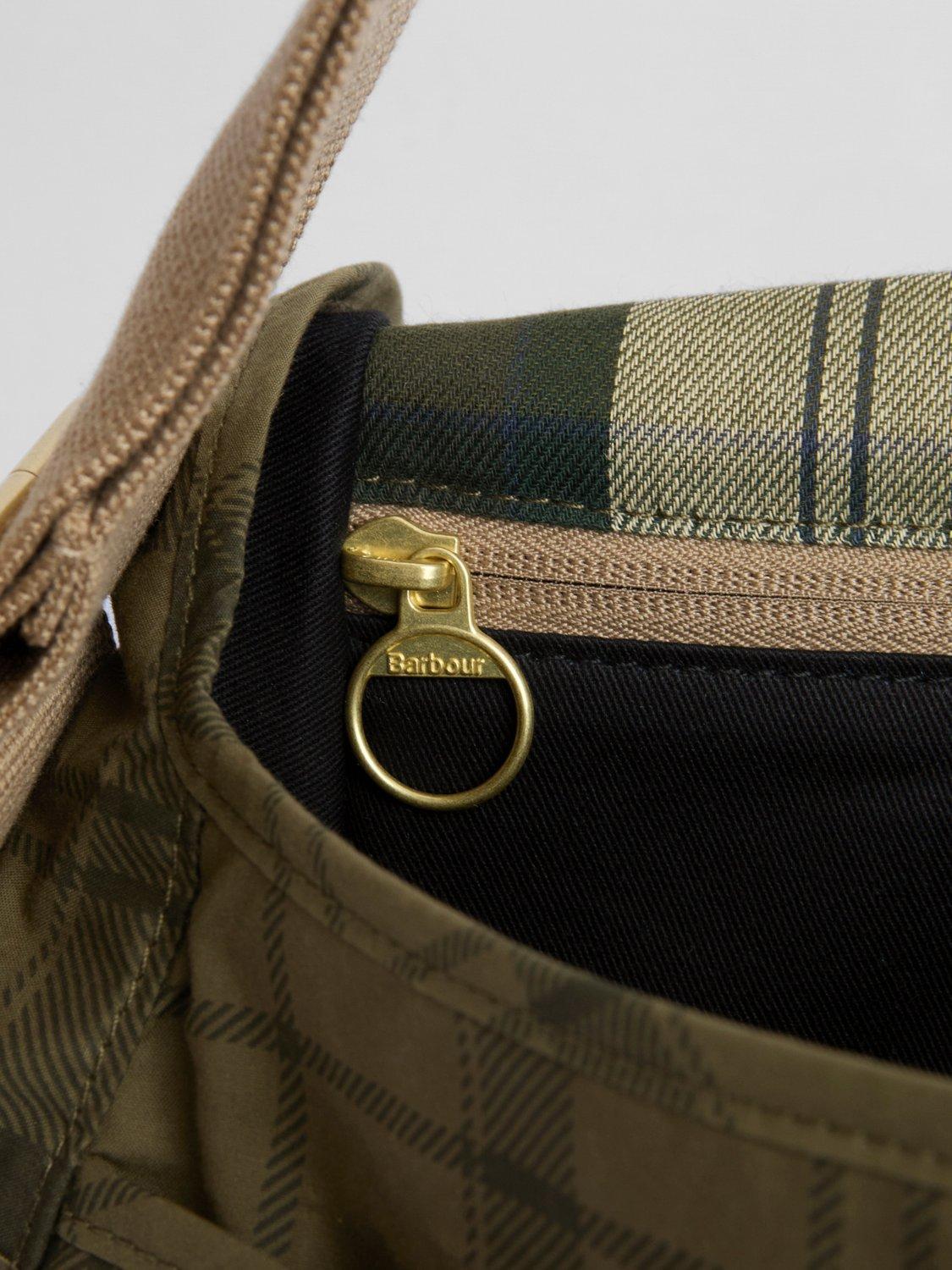 Barbour crossbody bag Dusky Green Tartan (British brand)