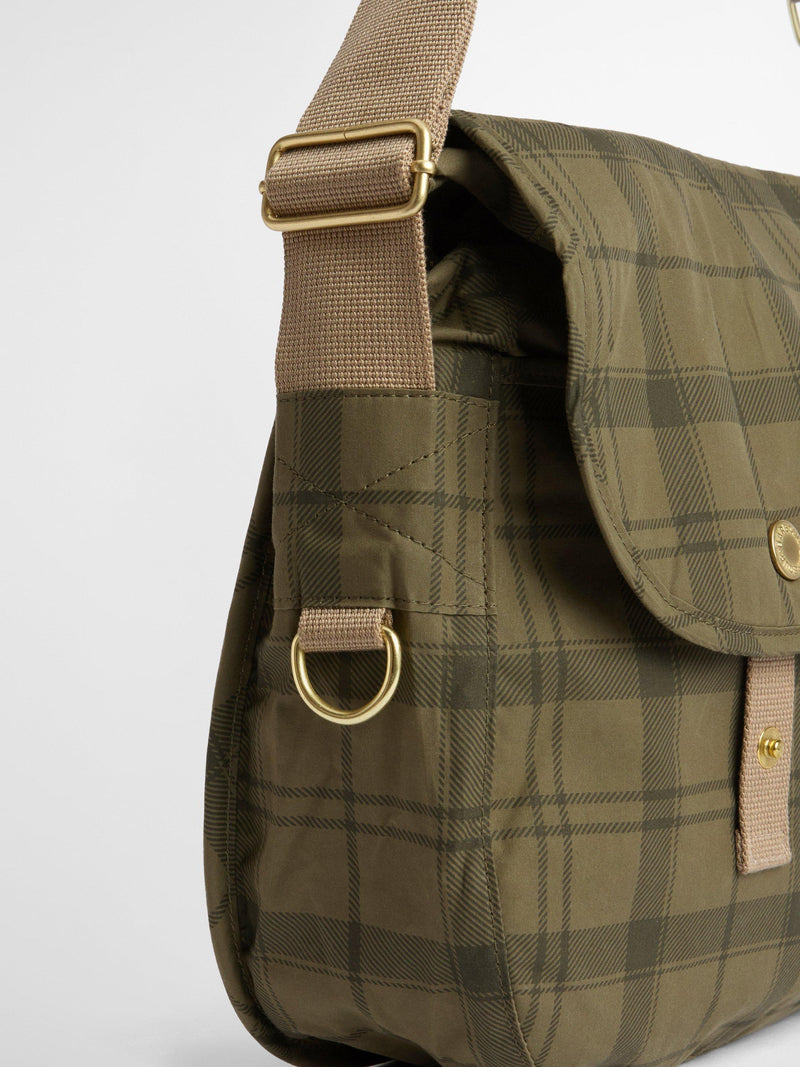 Barbour crossbody bag Dusky Green Tartan (British brand)