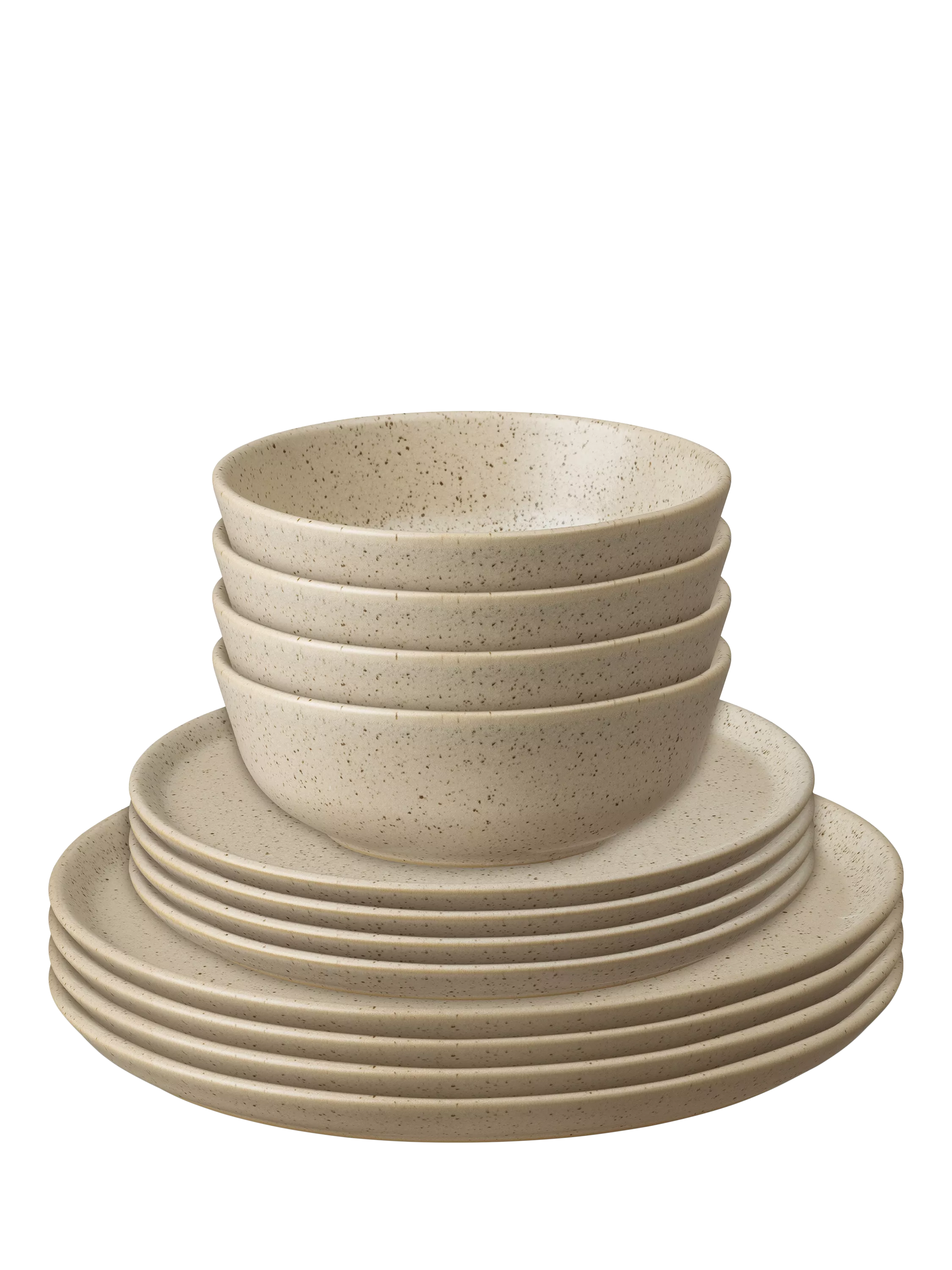 Denby Grain Stoneware Dinnerware Set, 12 Piece, Wheat