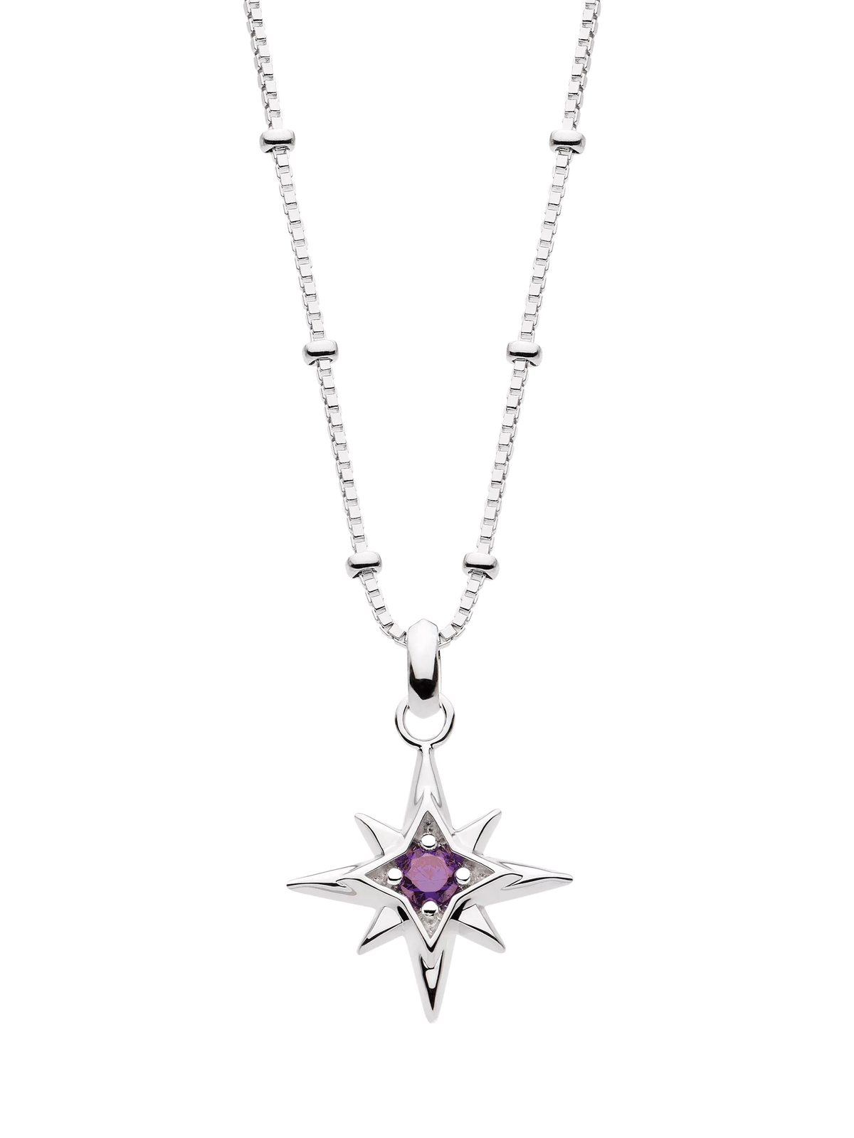 Kit Heath Céleste Aurora crystal birthstone necklace with amethyst - British product
