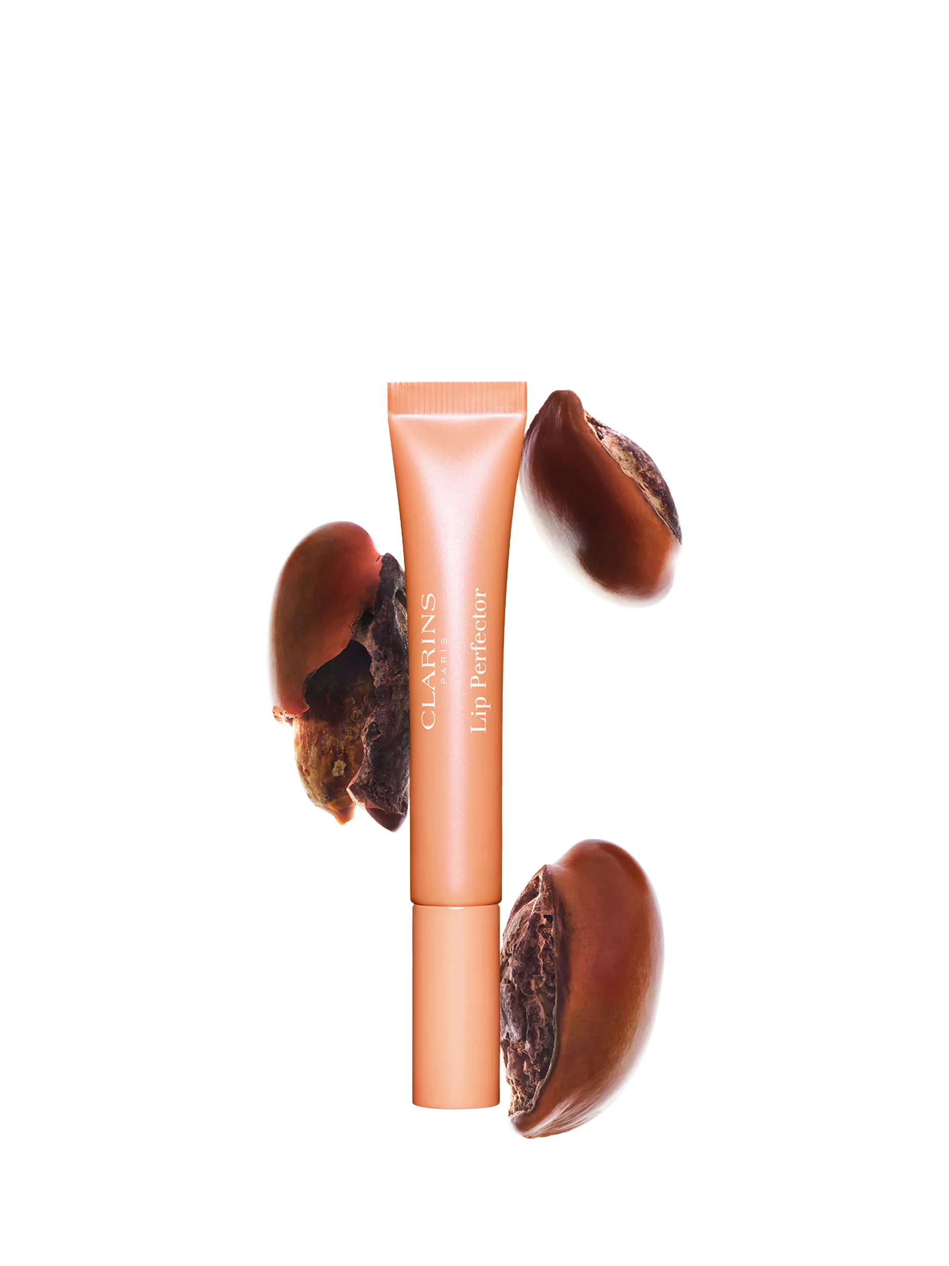 Clarins Natural Lip Perfector Apricot Shimmer 12ml, imported from the UK