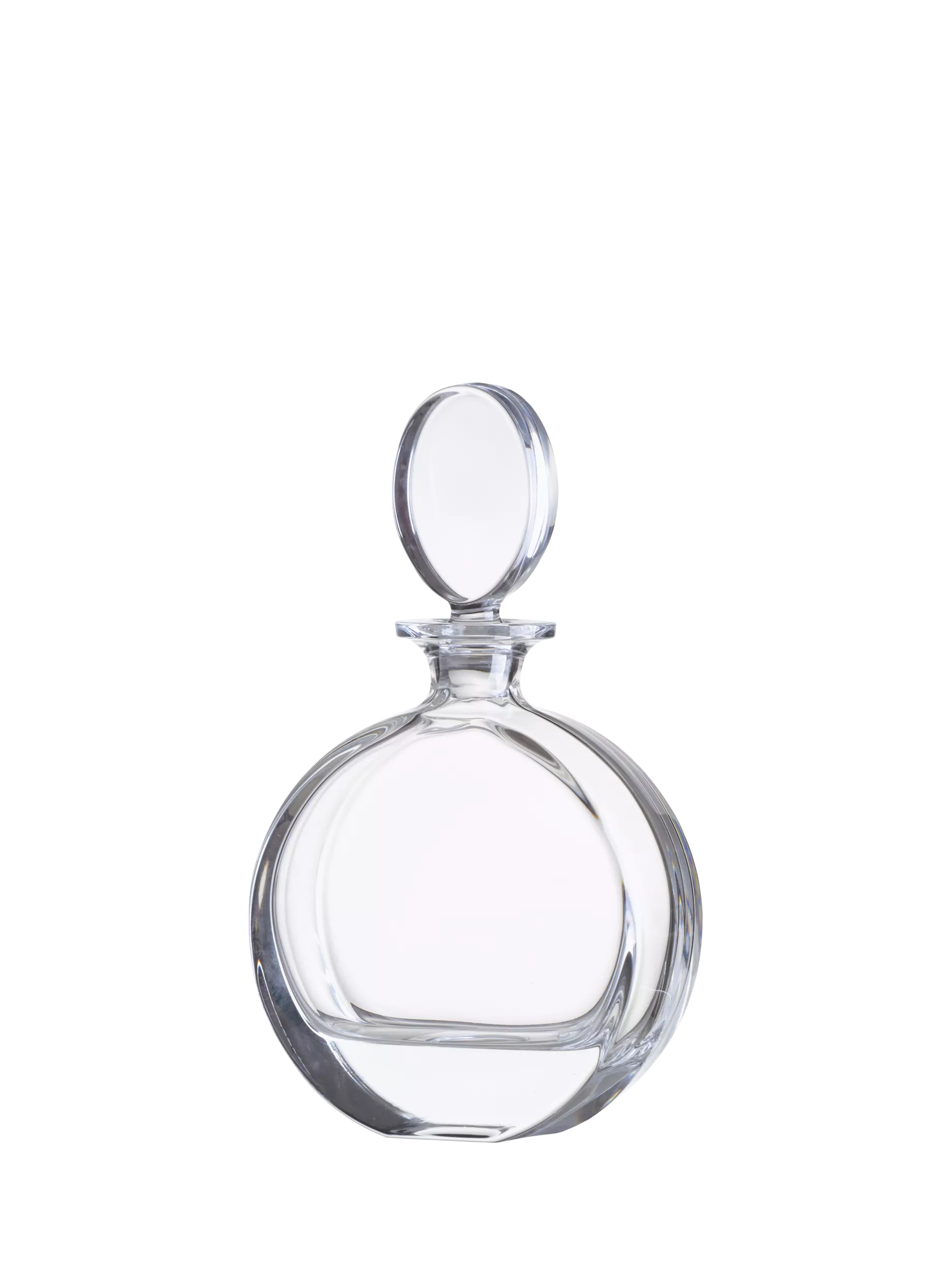 Crystalite Bohemia disc shaped crystal decanter 650ml (British brand)