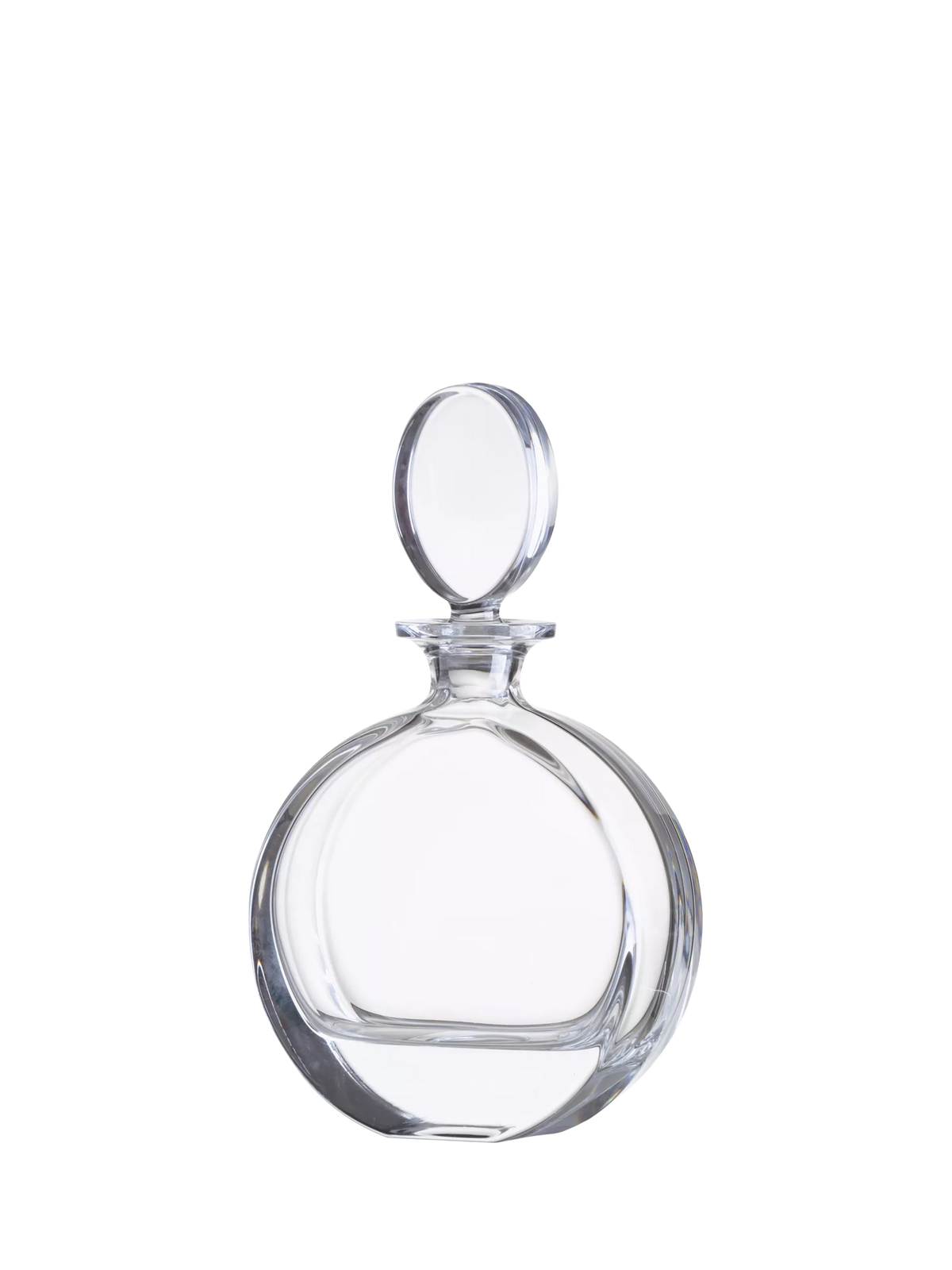 Crystalite Bohemia disc shaped crystal decanter 650ml (British brand)