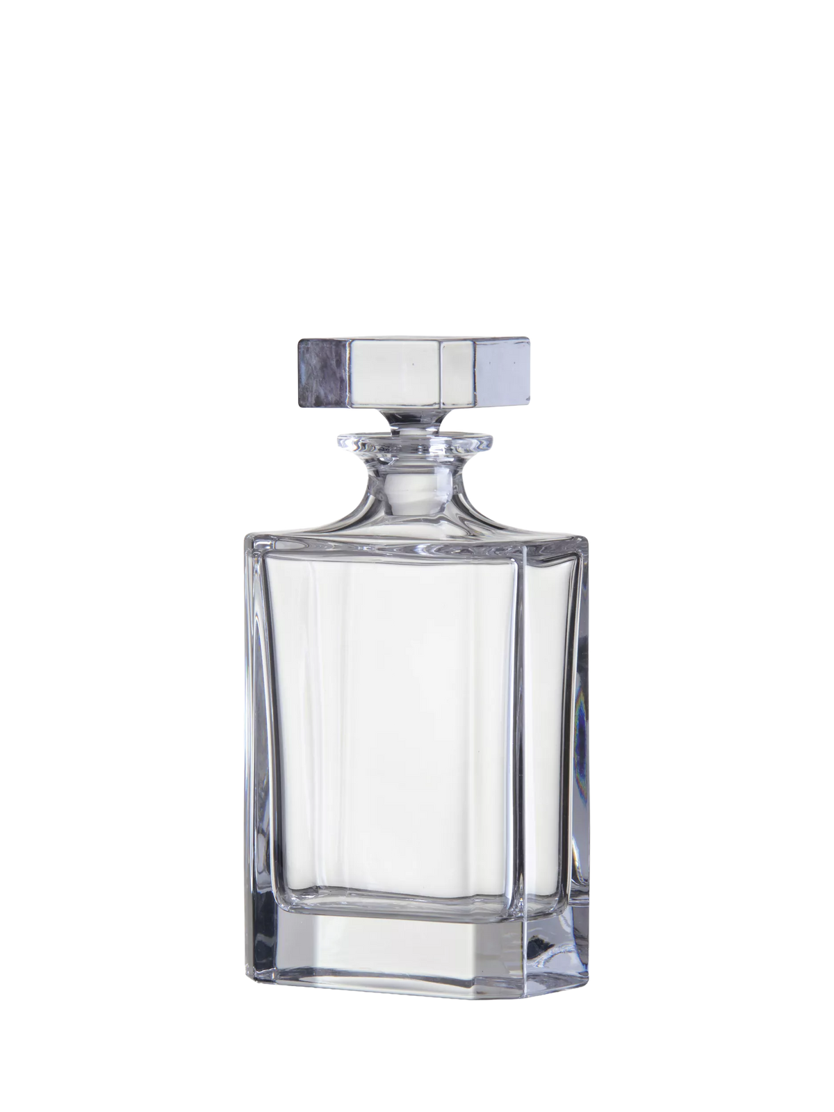 Crystalite Bohemia rectangular crystal glass decanter 700ml - British product