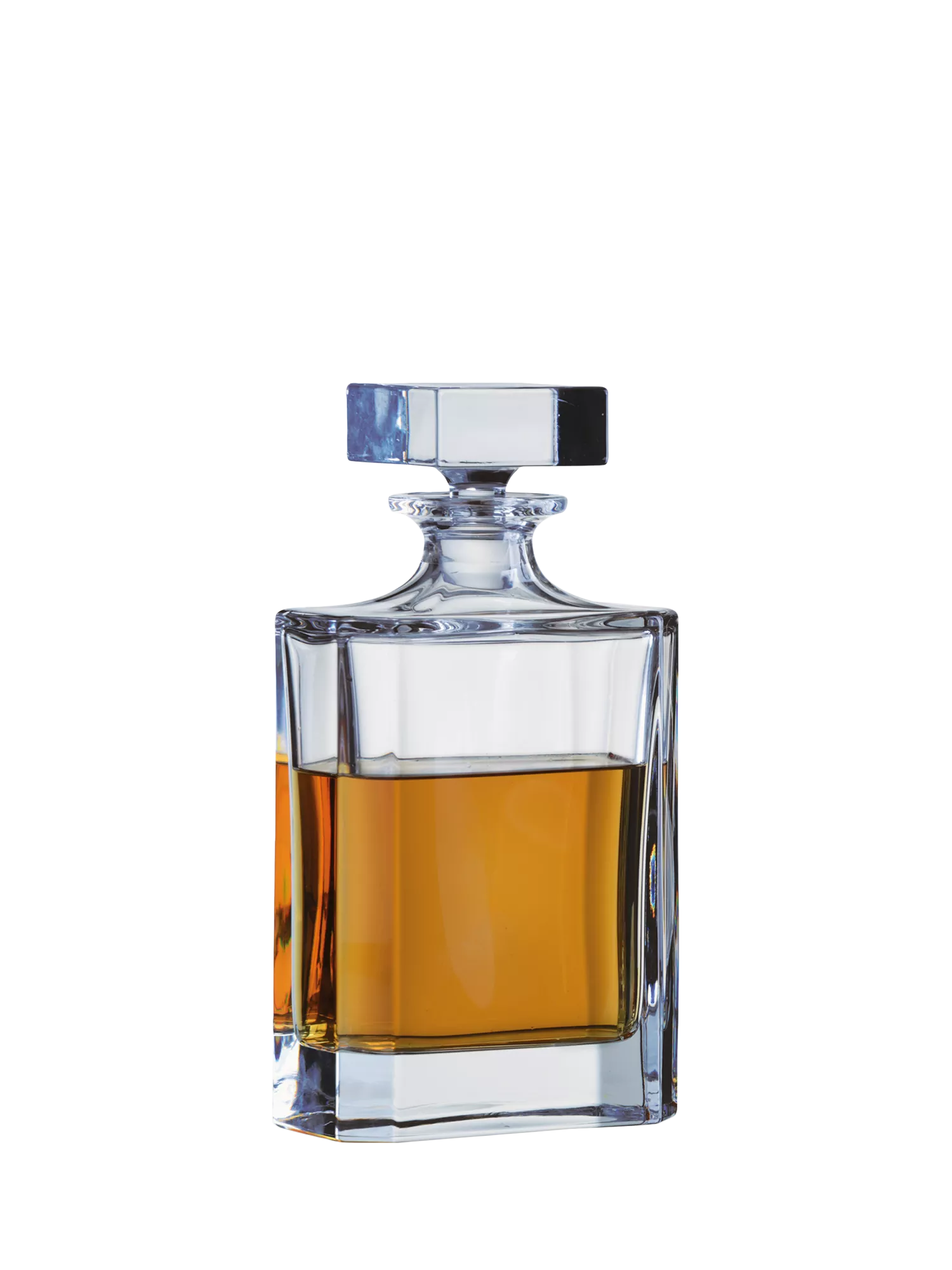 Crystalite Bohemia rectangular crystal glass decanter 700ml - British product