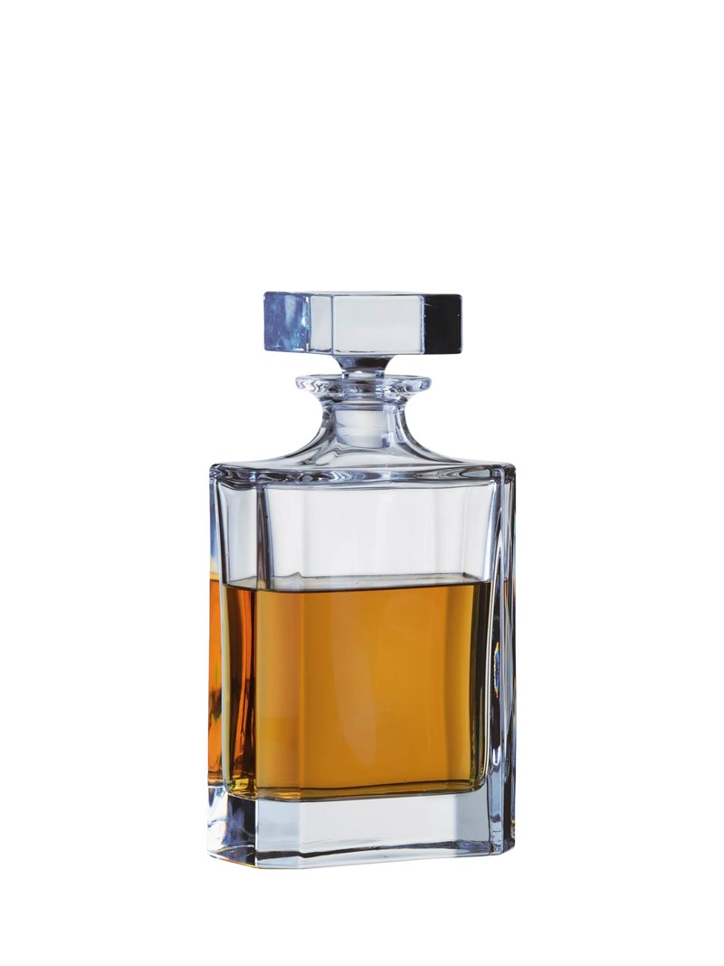 Crystalite Bohemia rectangular crystal glass decanter 700ml - British product
