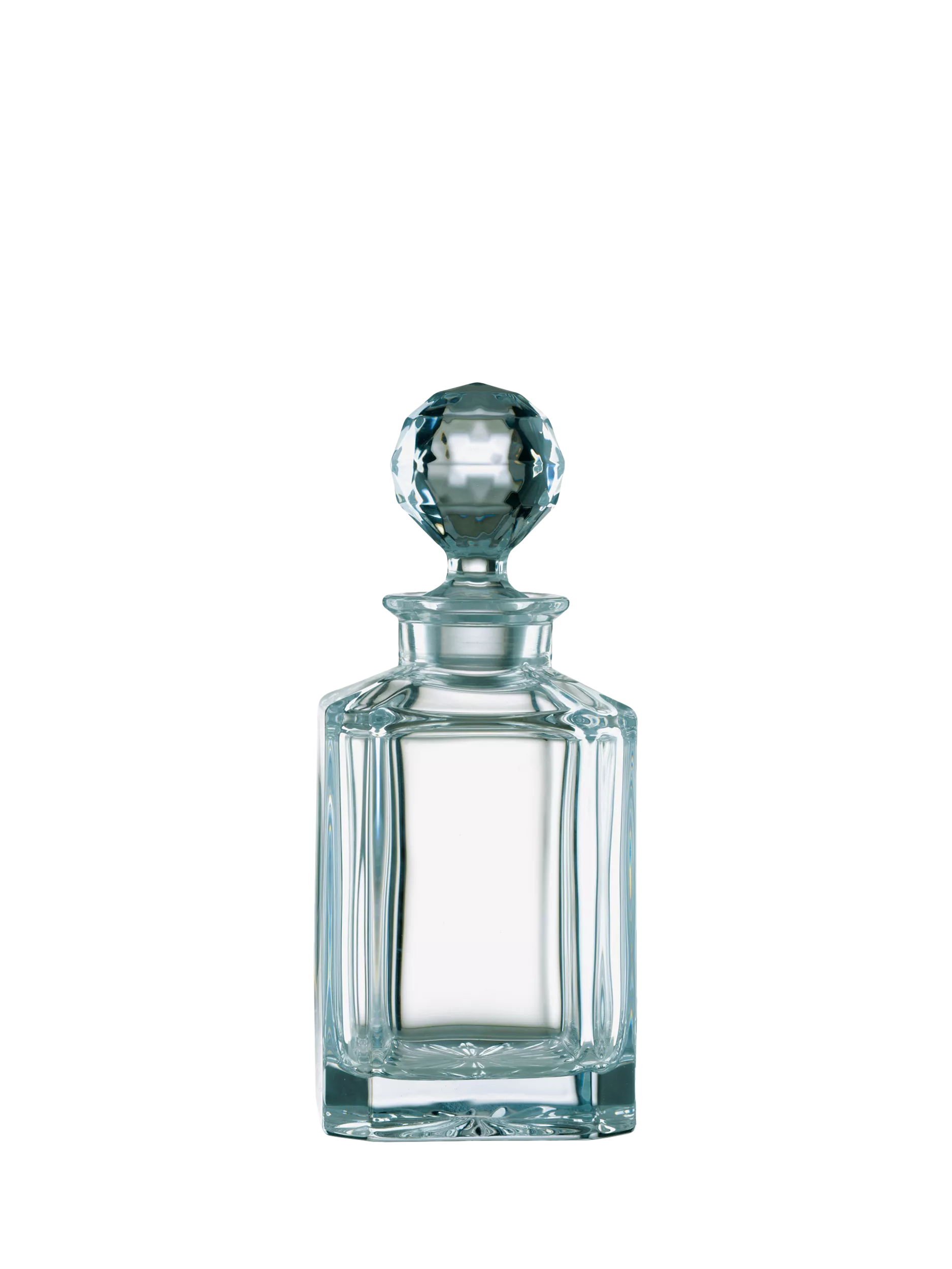 Crystalite Bohemia plain square crystal spirits decanter 850ml, imported from the UK