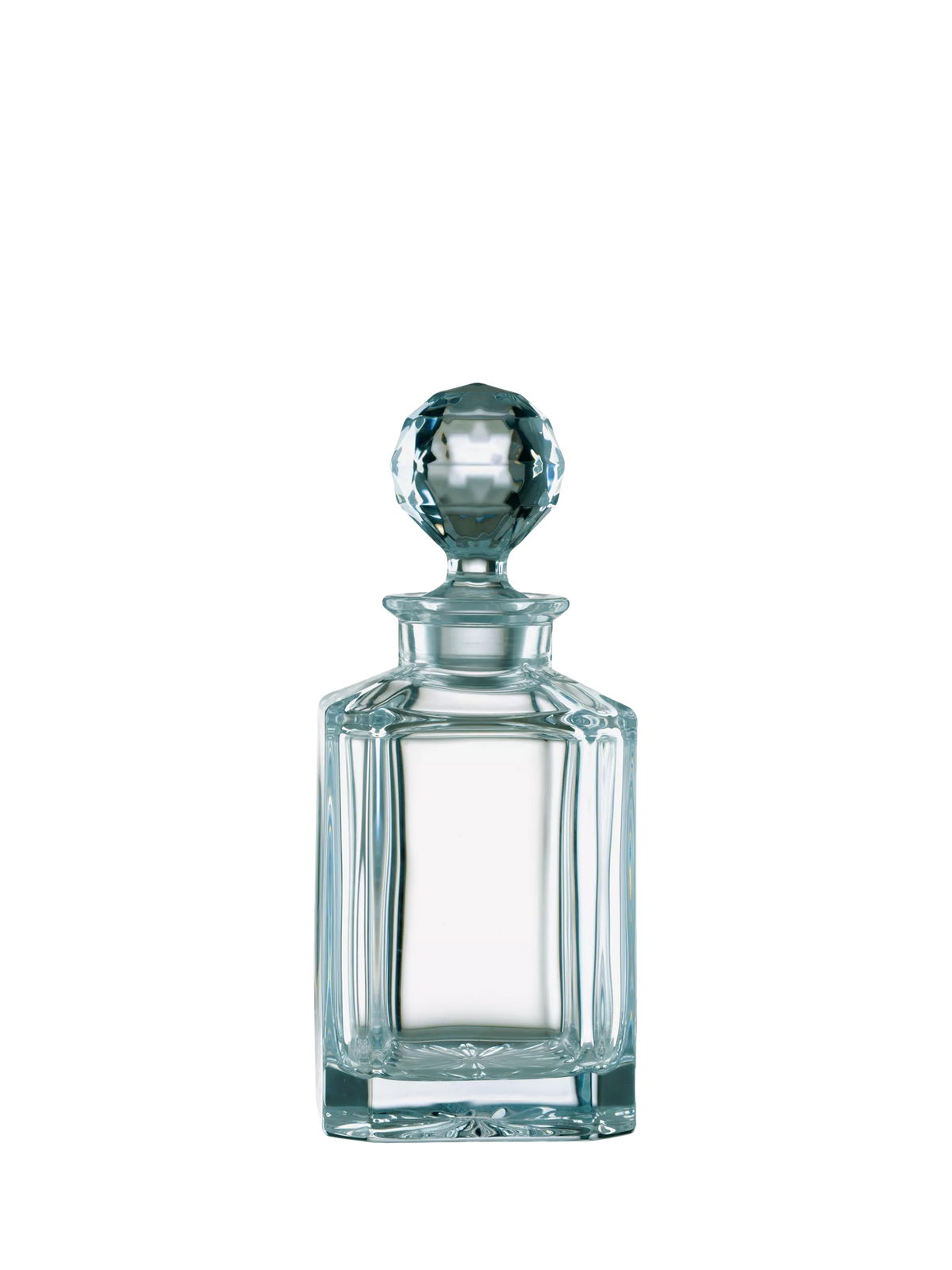 Crystalite Bohemia plain square crystal spirits decanter 850ml, imported from the UK