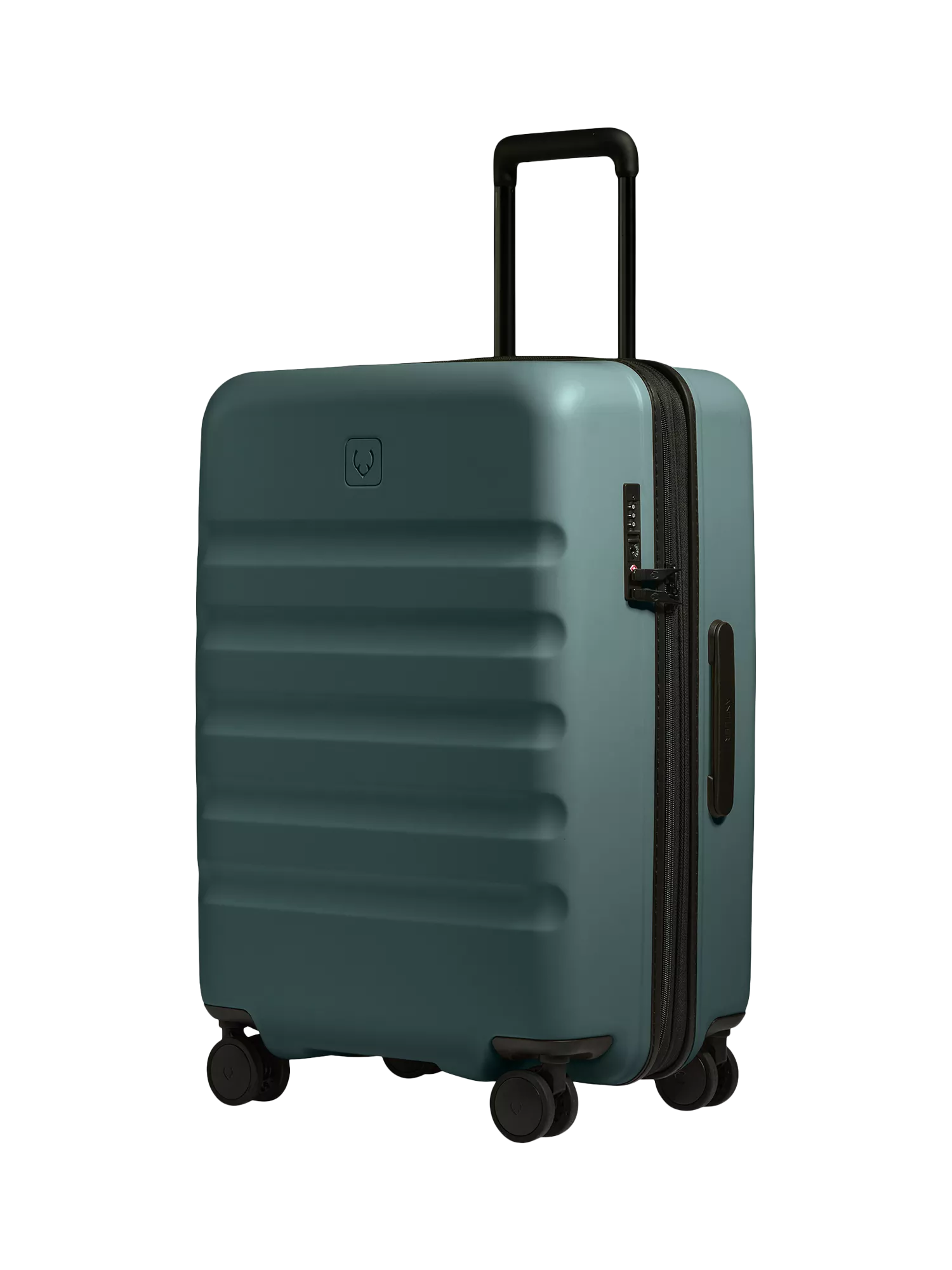 Antler Icon Stripe 66cm Expandable Double Wheel Medium Suitcase, Glade Blue