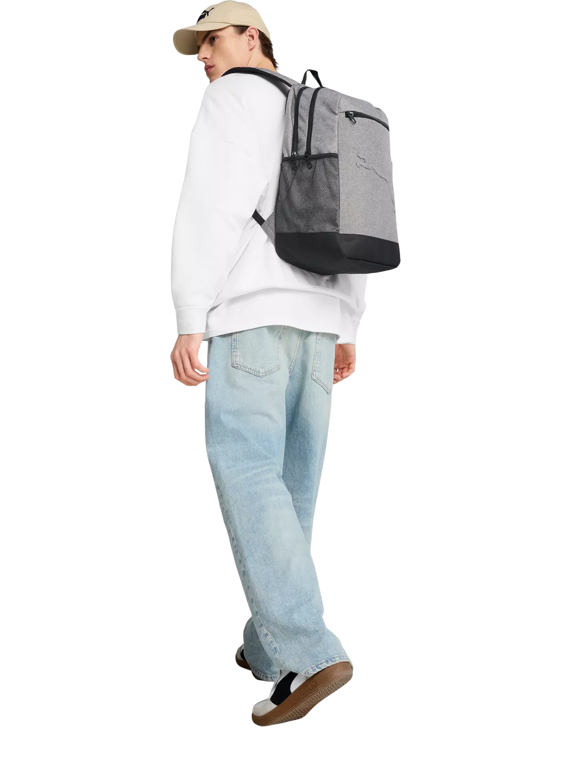 PUMA Buzz Backpack 28L medium gray heather (British brand)