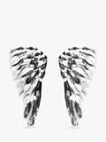 UNOde50 textured wing earrings silver plated (British brand)
