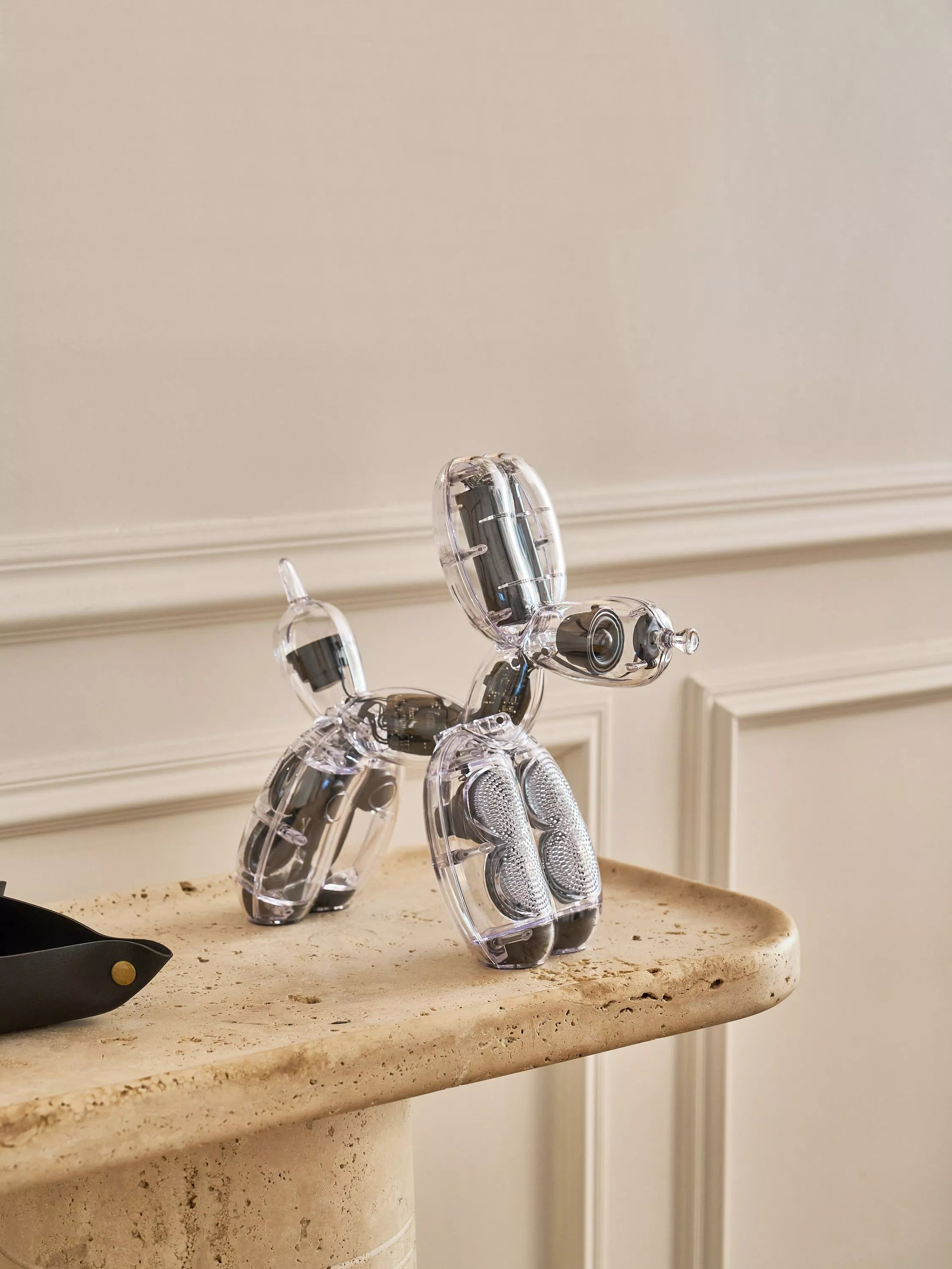 Lexon Balloon Dog Speaker clear wireless Bluetooth speaker (British brand)