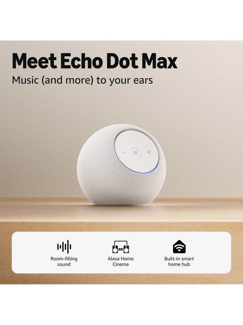 Amazon Echo Dot Max smart speaker (2025), imported from the UK
