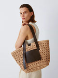 John Lewis brown raffia tote bag, UK version