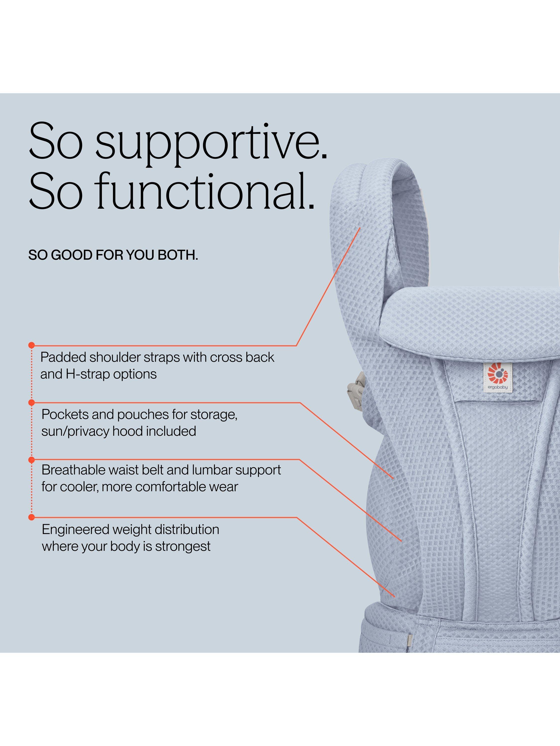 Ergobaby Omni Deluxe Mesh Baby Carrier Serene Blue, UK version