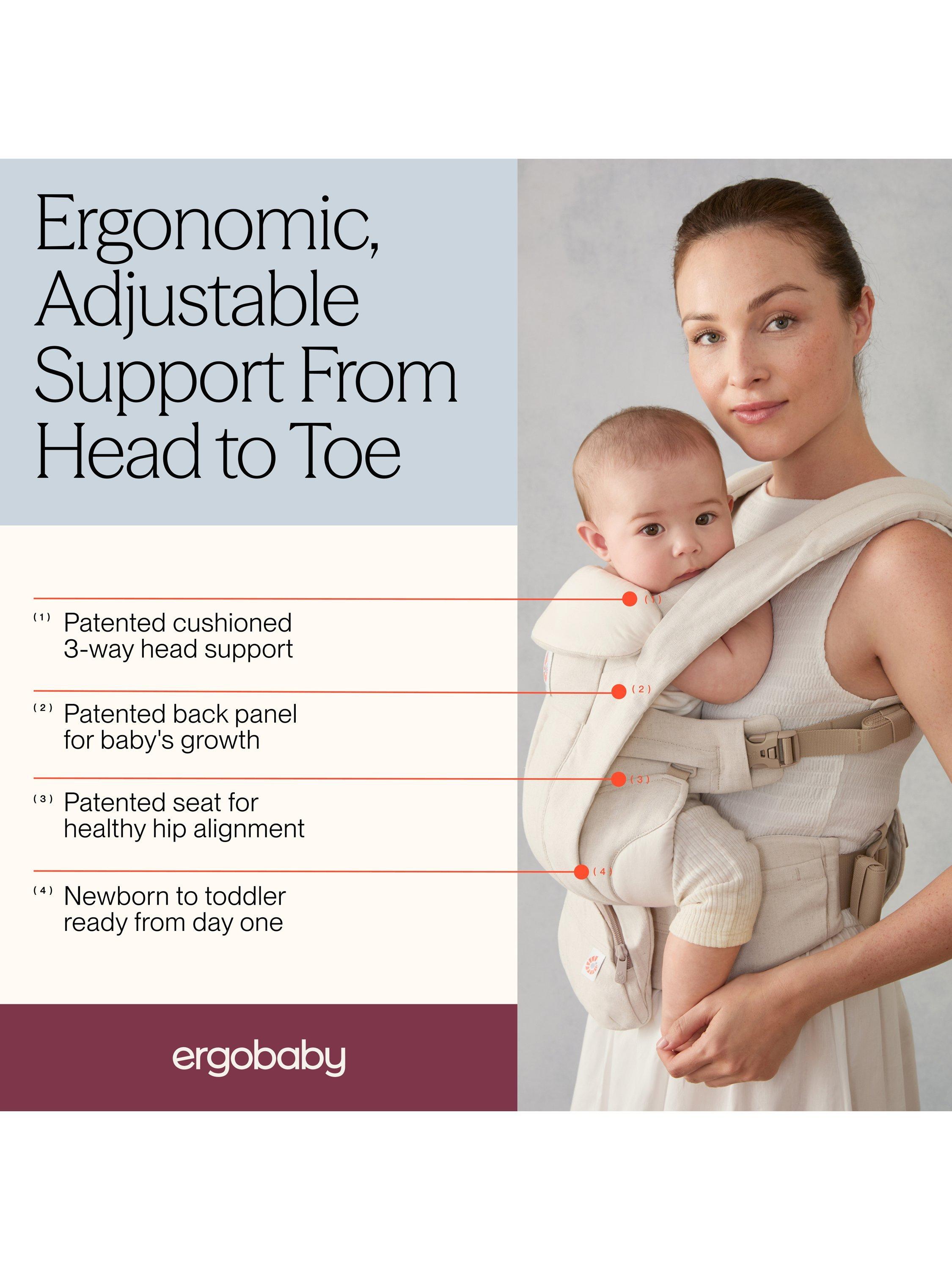 Ergobaby Omni Deluxe Mesh baby carrier natural linen, imported from the UK