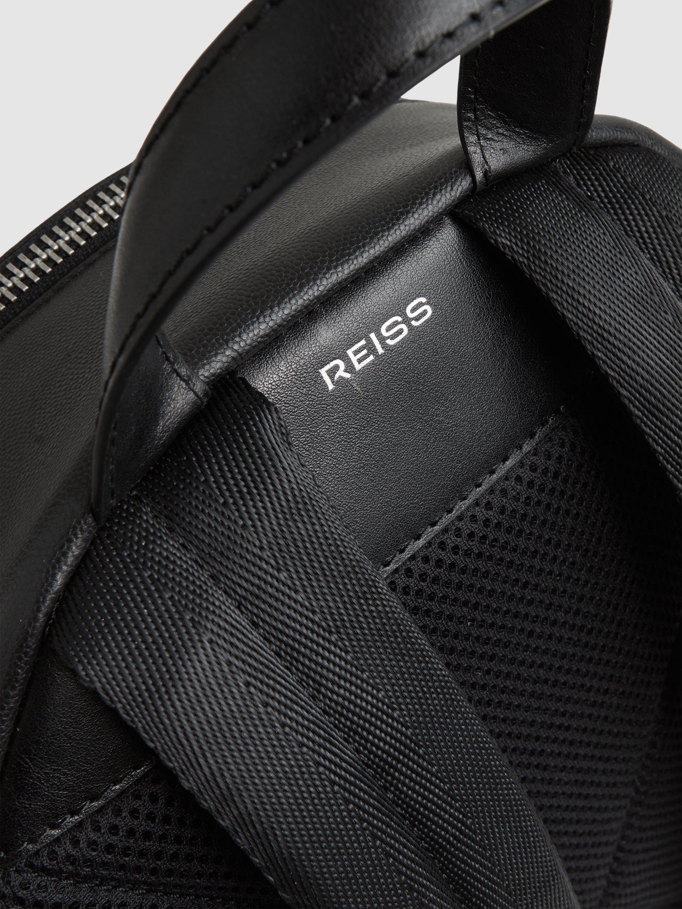 Reiss leather backpack black - British product