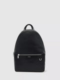 Reiss leather backpack black - British product