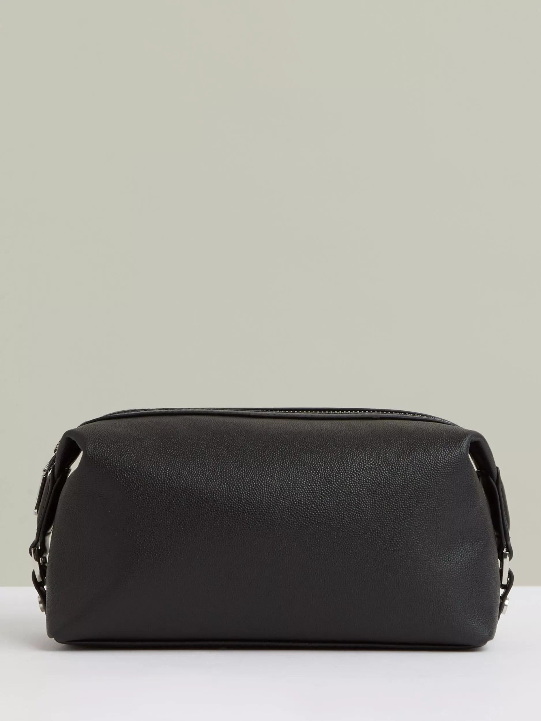 Reiss leather wash bag black, UK version