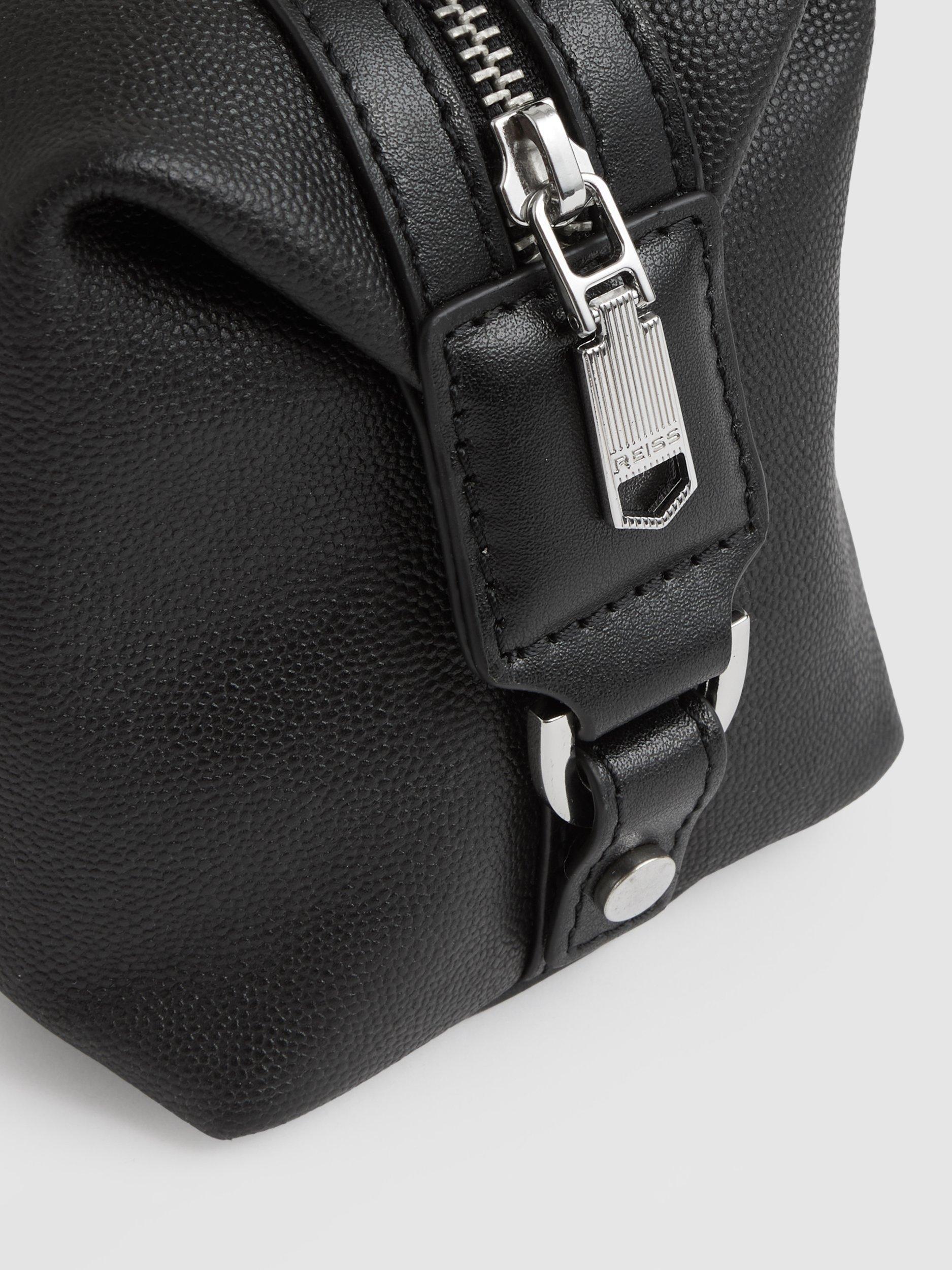 Reiss leather wash bag black, UK version