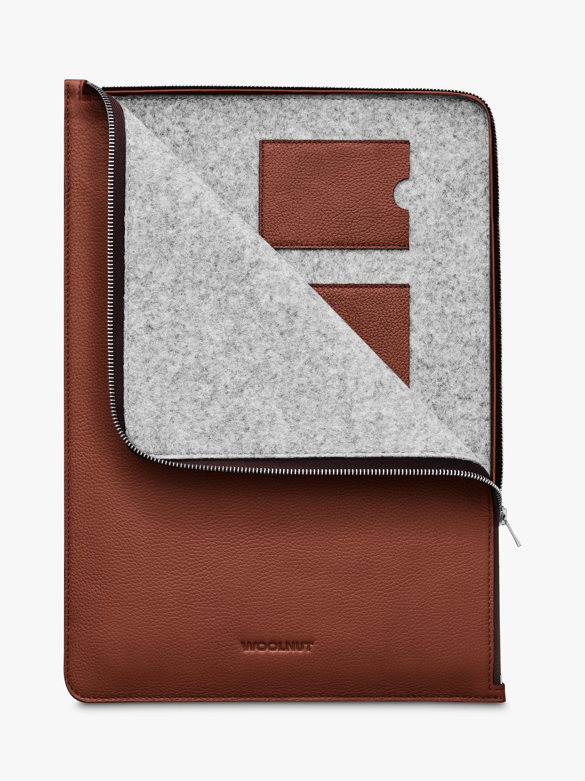 WOOLNUT Leather Folio Cognac for 16-inch MacBook Pro (British brand)
