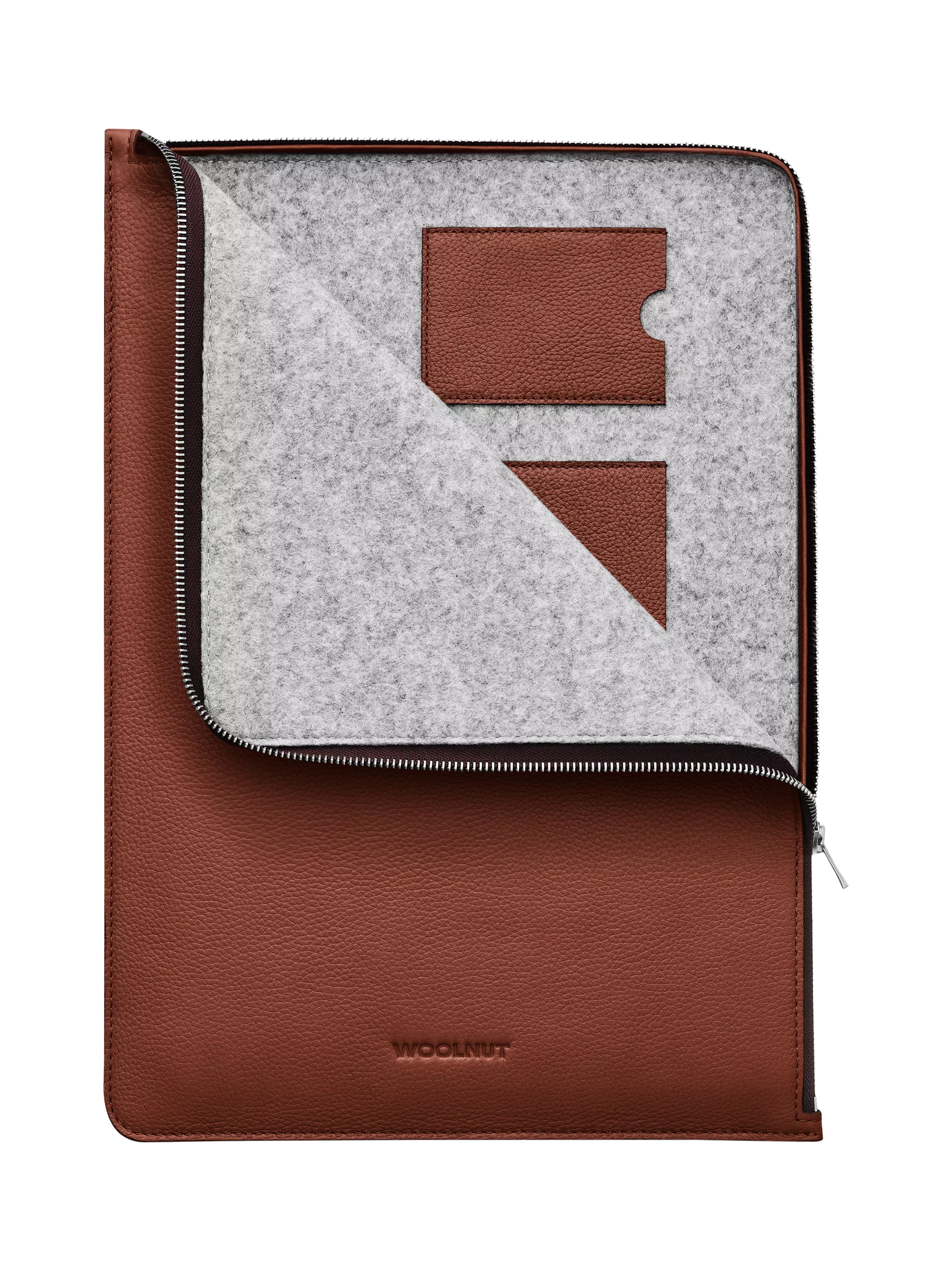 WOOLNUT Leather Folio Cognac for 16-inch MacBook Pro (British brand)