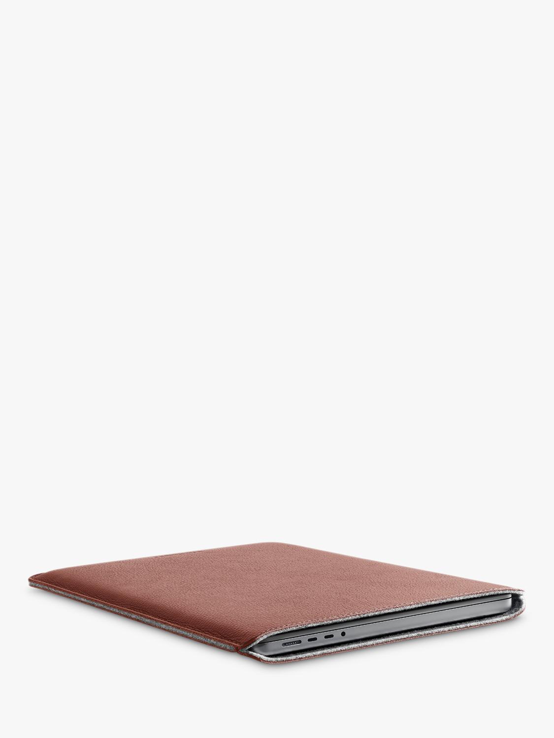 WOOLNUT leather sleeve cognac for 16-inch MacBook Pro - British product