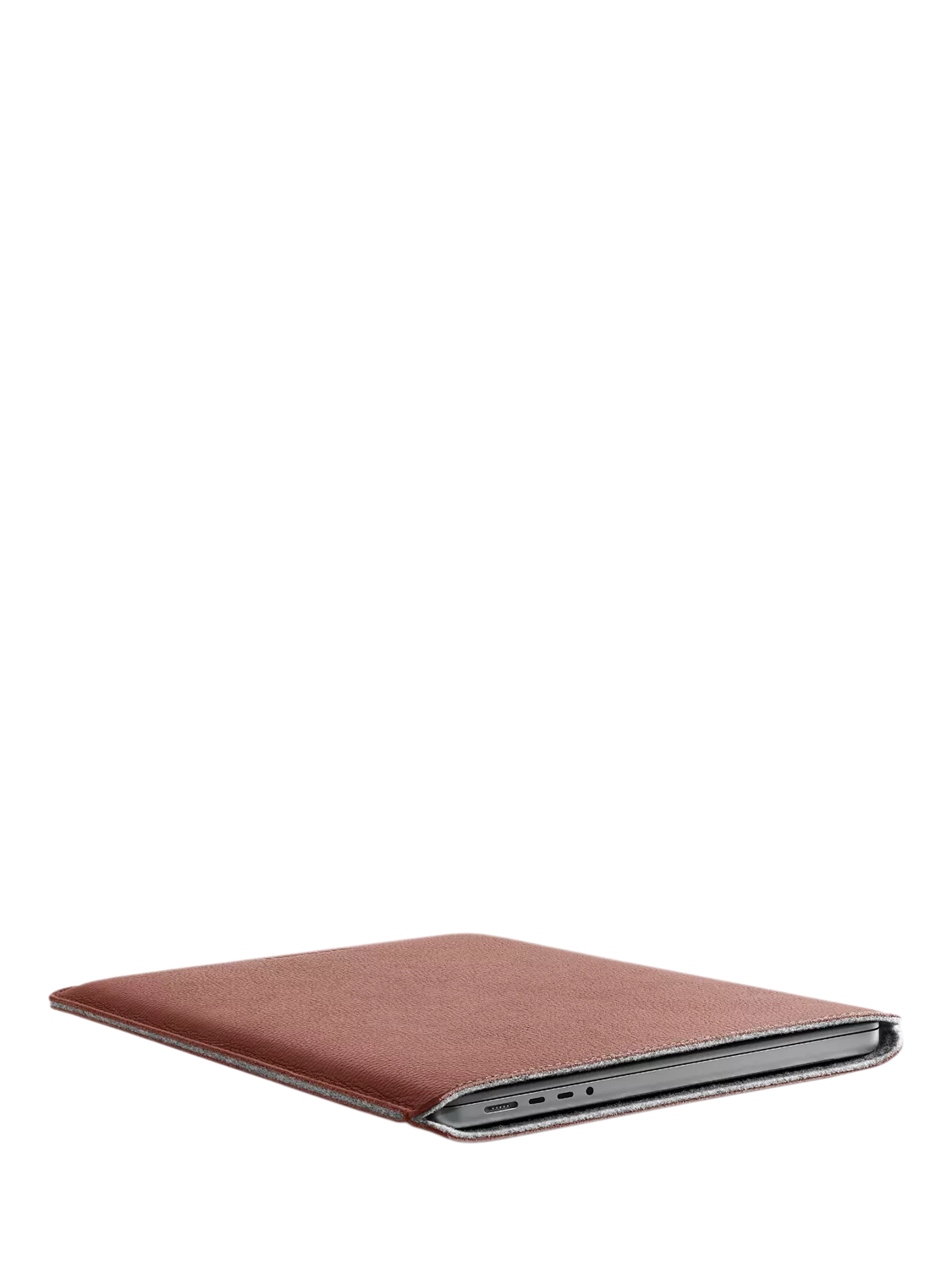 WOOLNUT leather sleeve cognac for 16-inch MacBook Pro - British product