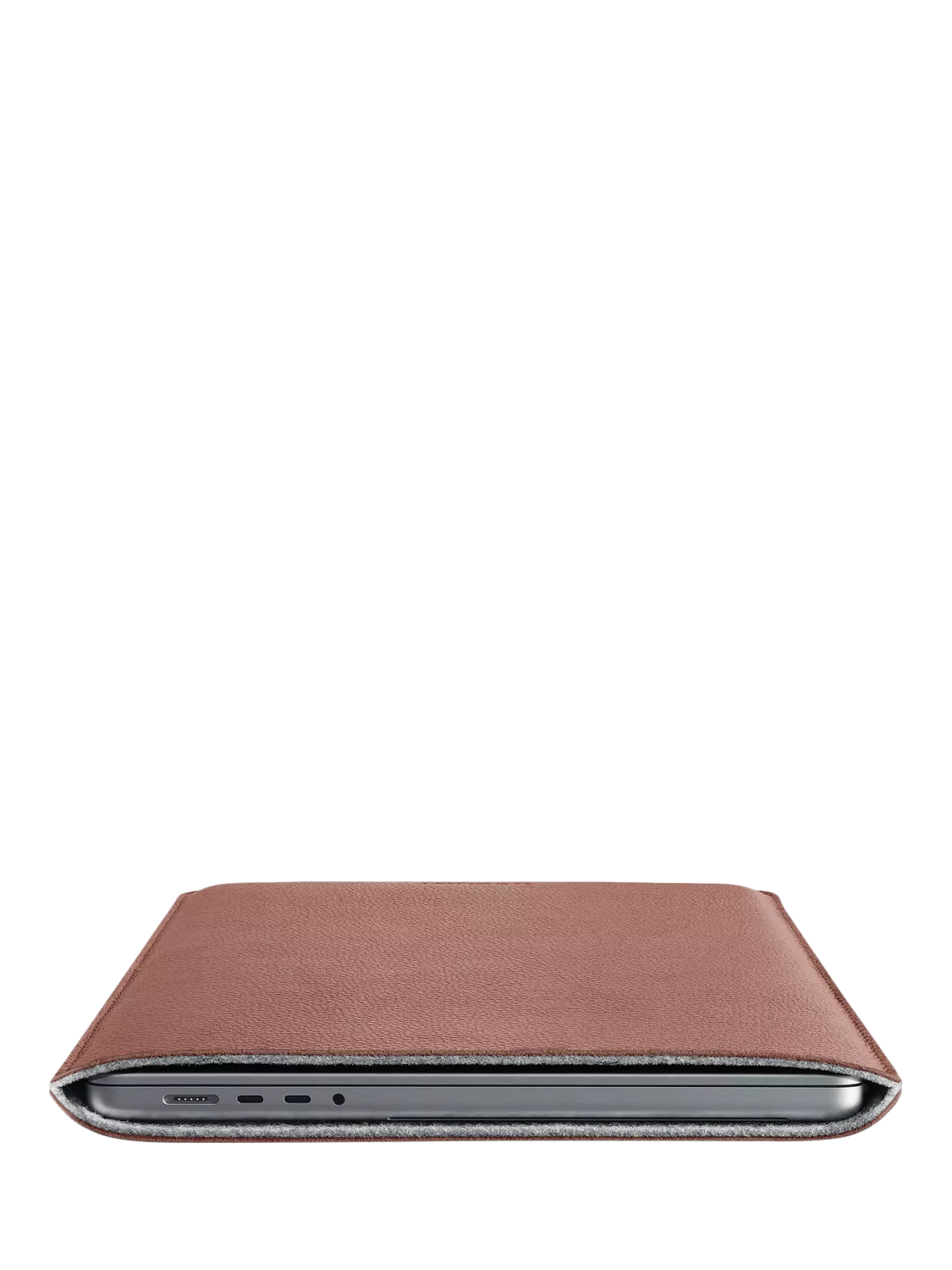 WOOLNUT leather sleeve cognac for 16-inch MacBook Pro - British product