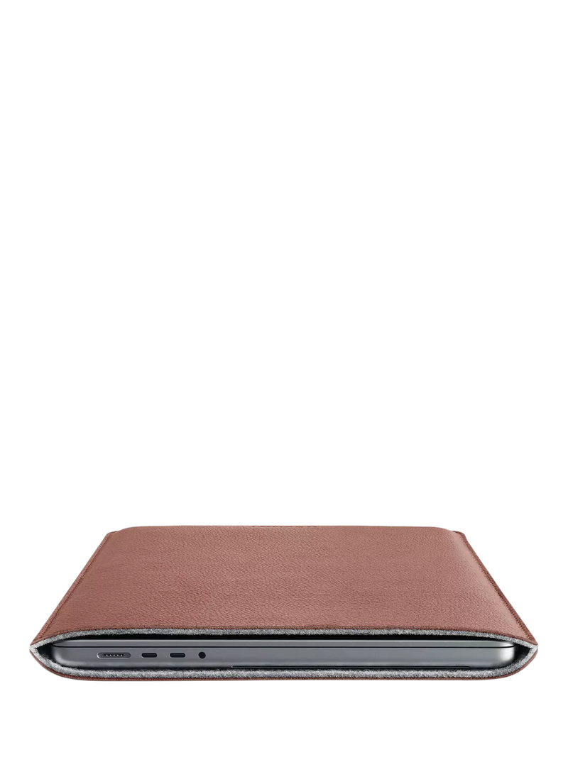 WOOLNUT leather sleeve cognac for 16-inch MacBook Pro - British product