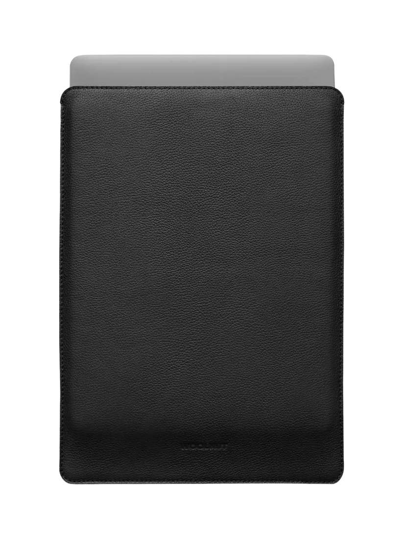 WOOLNUT leather sleeve black 16-inch MacBook Pro - British product
